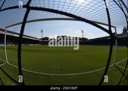 Eine allgemeine Ansicht der Roots Hall, Heimat von Southend United Stockfoto