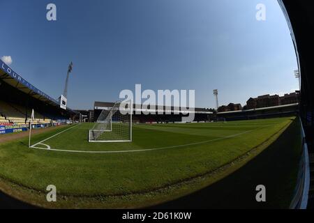 Eine allgemeine Ansicht der Roots Hall, Heimat von Southend United Stockfoto