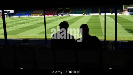 Eine allgemeine Ansicht der Roots Hall, Heimat von Southend United Stockfoto