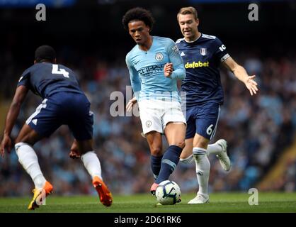 Leroy Sane in Manchester City in Aktion Stockfoto