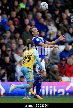 Maikel Kieftenbeld (rechts) von Birmingham City und Ryan Williams von Rotherham United In Aktion Stockfoto