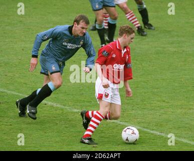 Action von Barnsley gegen Bradford City Spiel Stockfoto