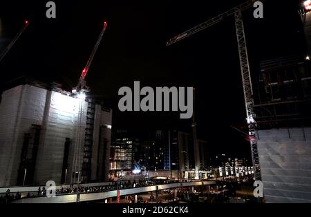 Eine allgemeine Ansicht der Bauarbeiten außerhalb des Wembley Stadions Stockfoto
