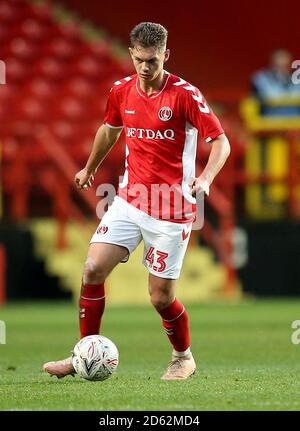 Charlton Athletic Toby Stevenson in Aktion Stockfoto