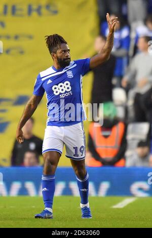 Jacques Maghoma von Birmingham City feiert das erste Tor seiner Seite Des Spiels Stockfoto