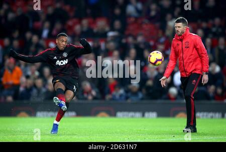 Anthony Martial von Manchester United (links) während des Aufwärmphase vor dem Spiel Stockfoto