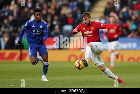 Luke Shaw von Manchester United in Aktion Stockfoto