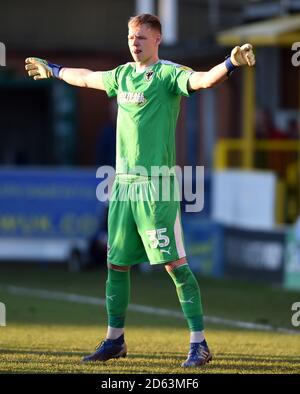 AFC Wimbledon Torwart Aaron Ramsdale Stockfoto