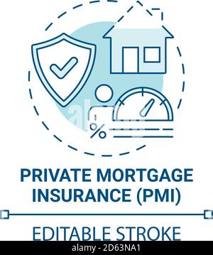 Symbol für das Konzept der privaten Hypothekenversicherung Stock Vektor