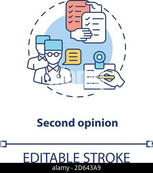 Symbol für das Konzept der zweiten Meinung Stock Vektor