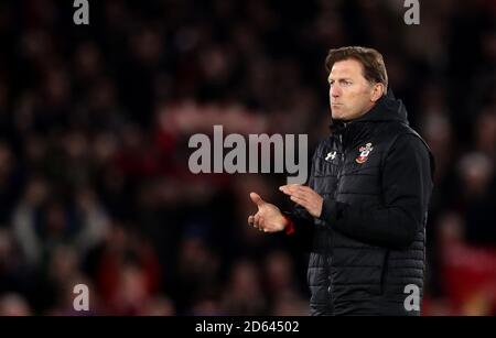 Southampton-Manager Ralph Hasenhuttl wirkt nach dem Schlusspfiff niedergeschlagen Stockfoto