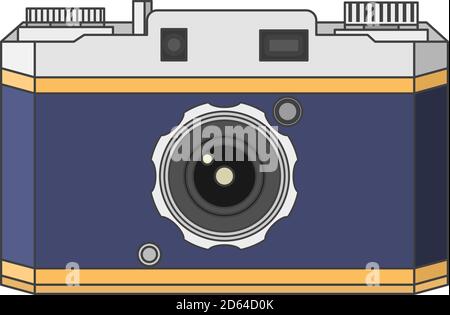 Alt ein Retro die Vintage-Kamera.Kamera-Konzept für die Gestaltung der Websites und Polygrafie. Stock Vektor