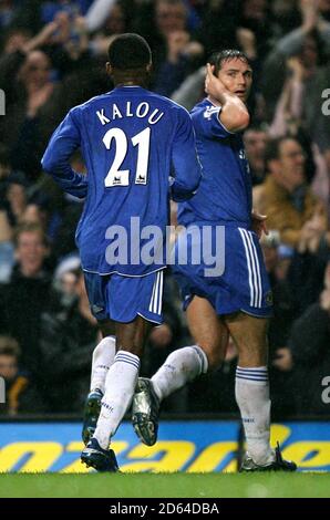 Chelseas Frank Lampard (rechts) feiert sein Tor. Stockfoto