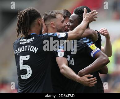 John Obi Mikel von Middlesbrough feiert das Tor gegen Rotherham United Stockfoto