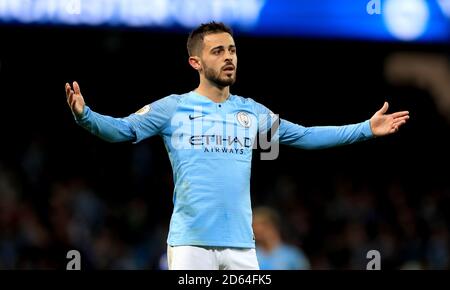 Bernardo Silva von Manchester City reagiert während des Spiels Stockfoto