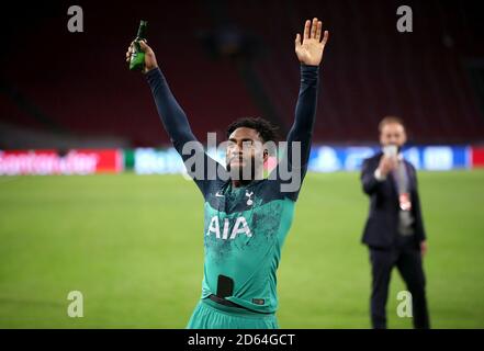 Danny Rose von Tottenham Hotspur feiert nach dem Spiel Stockfoto