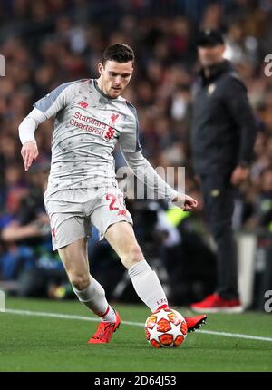 Liverpools Andrew Robertson in Aktion Stockfoto