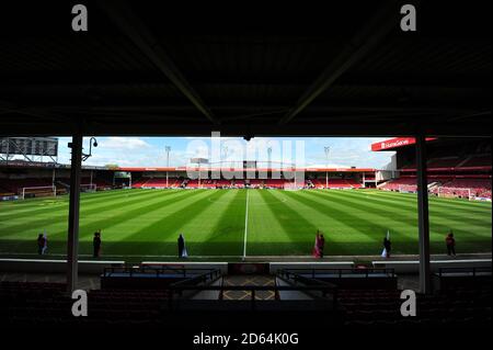 Eine allgemeine Ansicht vor England Women / Dänemark Women International Freundlich im Banks's Stadium Stockfoto