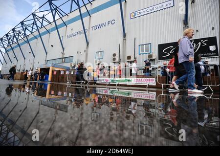 Eine allgemeine Ansicht vor Mansfield Town gegen Hull City's Pre-Season-freundlich Stockfoto