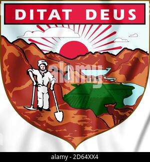 3D Arizona Wappen, USA. 3D-Illustration. Stockfoto