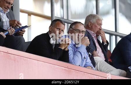 Wales Nationalmannschaft Manager Ryan Giggs in der Menge als Er schaut sich das Spiel an Stockfoto