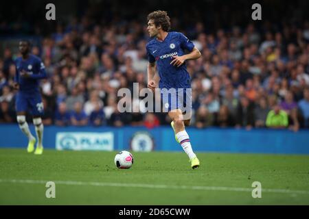 Chelseas Marcos Alonso während des Premier-League-Spiels an der Stamford Bridge, London Stockfoto