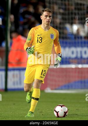 England U20-Torhüter Thomas McGill Stockfoto