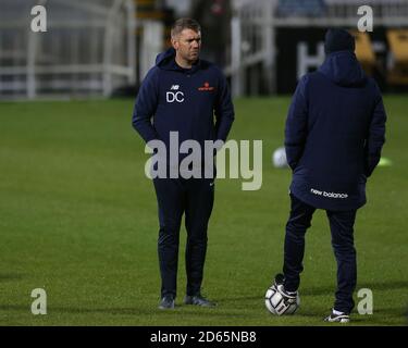 Hartlepool-Manager Dave Challinor während des Vanarama National League-Spiels zwischen Hartlepool United und Bromley im Victoria Park, Hartlepool am Dienstag, 13. Oktober 2020. (Quelle: Mark Fletcher, Mi News) Stockfoto