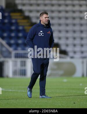 Hartlepool-Manager Dave Challinor während des Vanarama National League-Spiels zwischen Hartlepool United und Bromley im Victoria Park, Hartlepool am Dienstag, 13. Oktober 2020. (Quelle: Mark Fletcher, Mi News) Stockfoto