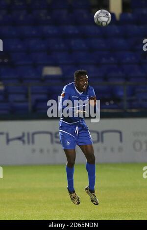 Timi Odusina von Hartlepool United beim Vanarama National League Spiel zwischen Hartlepool United und Bromley im Victoria Park, Hartlepool am Dienstag, 13. Oktober 2020. (Quelle: Mark Fletcher, Mi News) Stockfoto