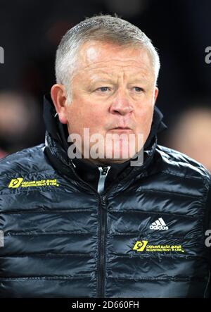 Sheffield United-Trainer Chris Wilder Stockfoto