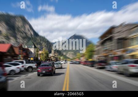 Tilt Shift, Frisco, Colorado Stockfoto