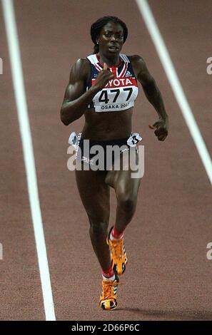 Die Engländerin Christine Ohuruogu bei ihrem Heat im 400-m-Halbfinale der Frauen. Stockfoto