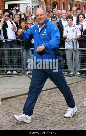 Tottenham Hotspur Manager Martin Jol kommt für das Spiel Stockfoto