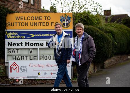 Hartlepool vereinte die Fans vor dem Spiel Stockfoto