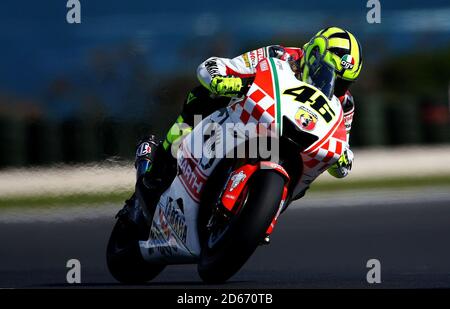 Valentino Rossi vom Fiat Yamaha Team (ITA) Stockfoto