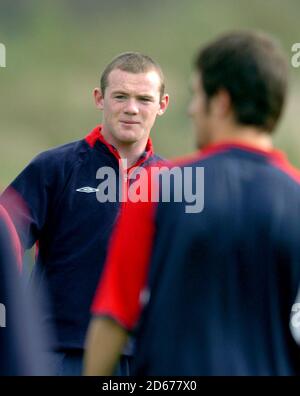 Englands Wayne Rooney während der Trainingseinheit Stockfoto