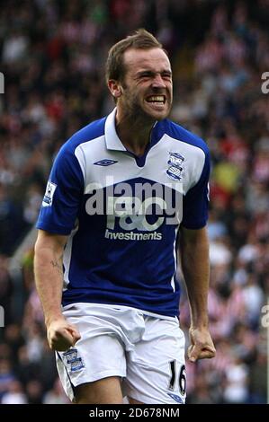 James McFadden von Birmingham City feiert das zweite Tor seiner Seiten Des Spiels Stockfoto