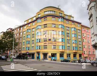 Palác Akropolis in Prag Stockfoto