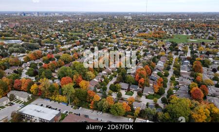 Okt 14 2020 - London Ontario Kanada - Westmount Aerial Fallen Stockfoto