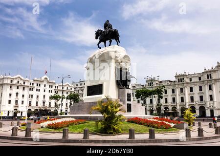 St. martin Platz, Plaza San Martín, Lima, Peru, Südamerika Stockfoto