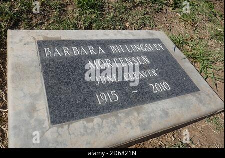 Santa Monica, California, USA 14. Oktober 2020 EIN Blick auf die Atmosphäre das Grab der Schauspielerin Barbara Billingsley auf dem Woodlawn Cemetery am 14. Oktober 2020 in Santa Monica, Kalifornien, USA. Foto von Barry King/Alamy Stockfoto Stockfoto