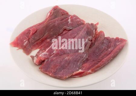 Rindersteaks bereit, als ketogene Diät zu kochen Stockfoto