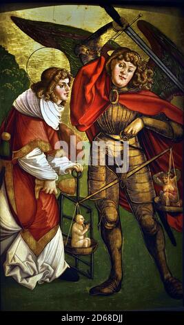 Der Erzengel Michael und der hl. Laurentius 1530 Hans Schäufelein 1480-1540 Deutschland Stockfoto