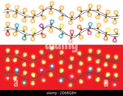 Set von festlichen bunten Girlanden. Dekoration für den Urlaub. Stock Vektor