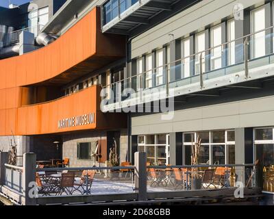 Vikin Maritime Museum im Hafen von Reykjavik im Winter . europa, nordeuropa, island, Februar Stockfoto