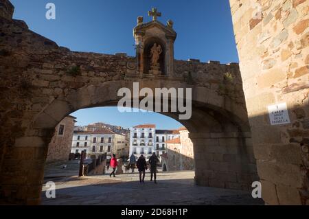 Arco De La Estrella, Caceres, Spanien Stockfoto