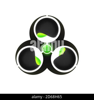 Logo-Vorlage für Biohazard Research Stock Vektor