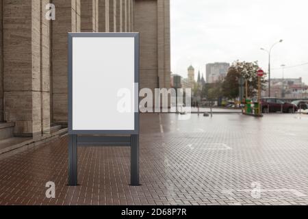 Werbung Plakatwand Stand Mock up auf der Straße. Stockfoto