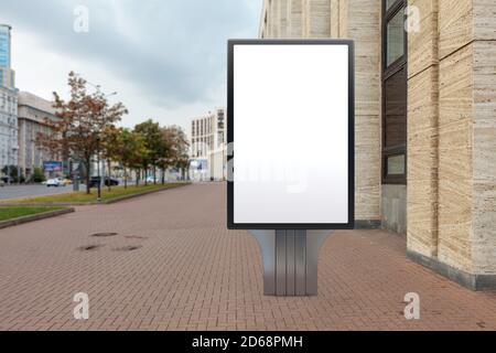 Werbung Plakatwand Stand Mock up auf der Straße. Stockfoto